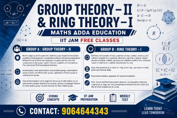 Group Theory – II and Ring Theory – I cover