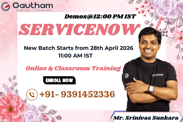 ServiceNow Live Classes : New Batch Starts from 28th April 2026 11:00 AM cover