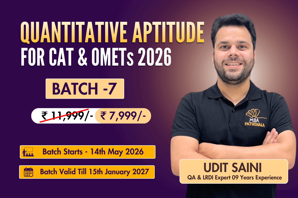 Complete Quantitative Aptitude (Batch 07) for CAT & OMETs 2026 by Udit Sir cover