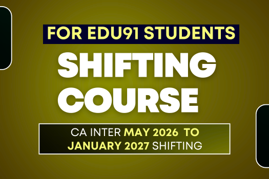 CA Inter Shifting Course for May 2026 to January 2027 cover