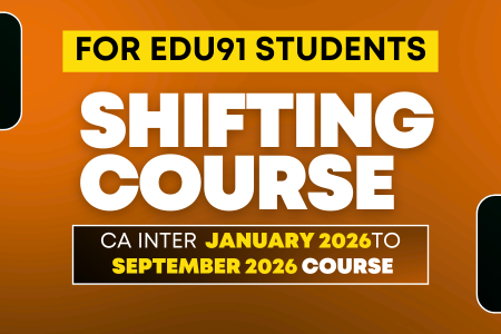 CA Inter Shifting Course for January 2026 to September 2026 cover