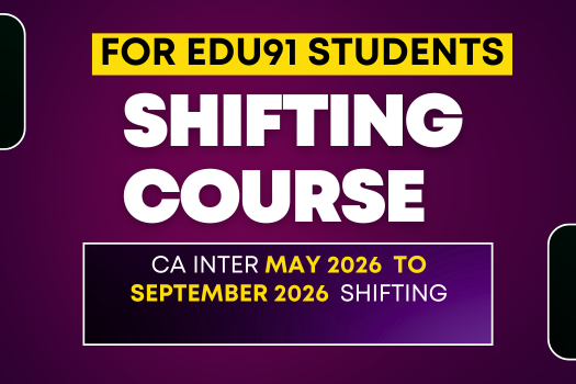 CA Inter Shifting Course for May 2026 to September 2026 cover