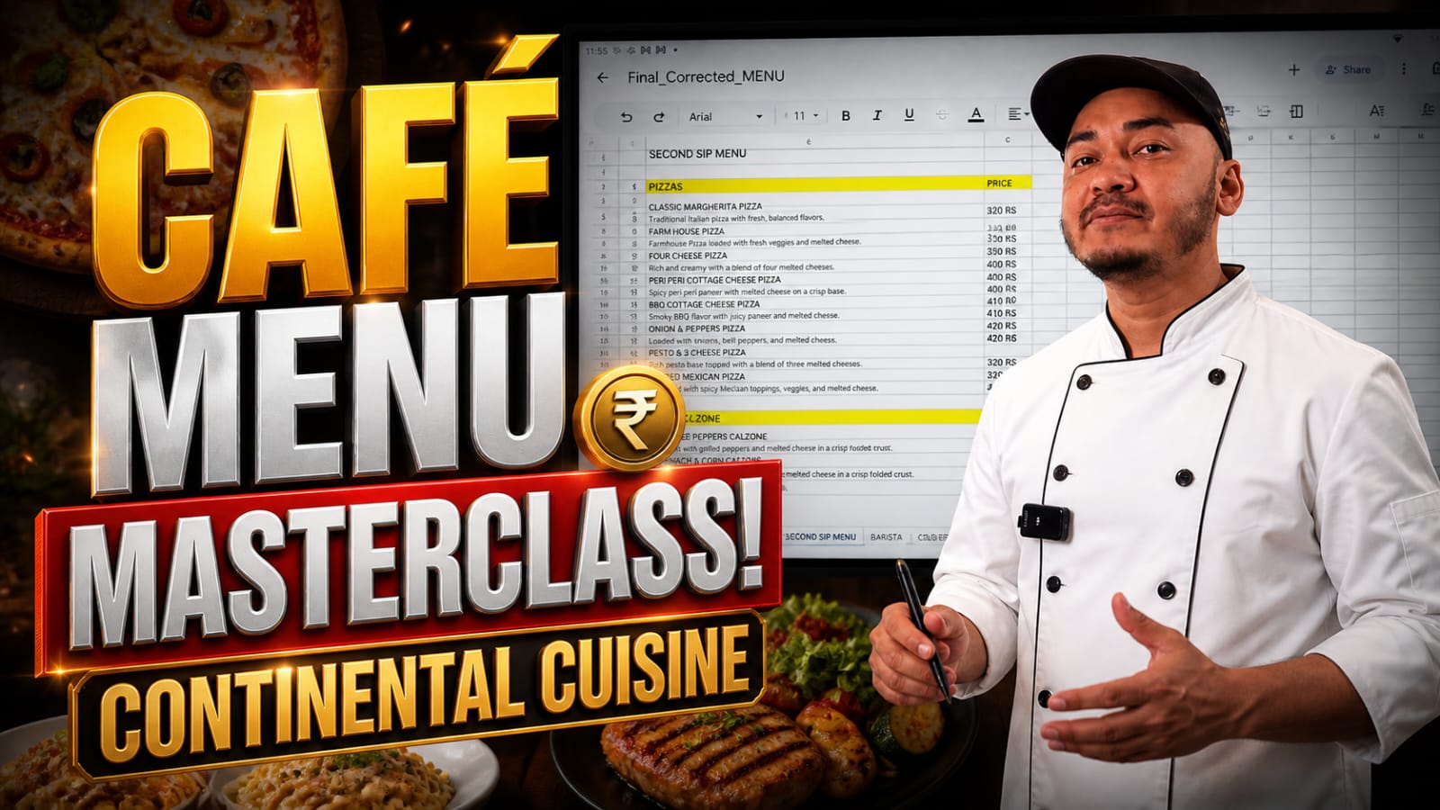 Cafe Menu Continental Cuisine cover