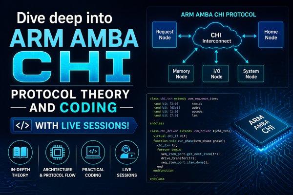 ARM AMBA CHI PROTOCOL THEORY AND CODING LIVE CLASS cover