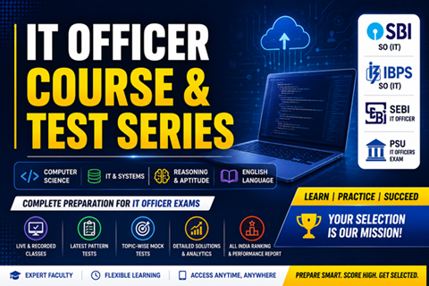 IT Officer Course and Test Series | For SBI, IBPS, SEBI IT officers & PSUs Exam cover