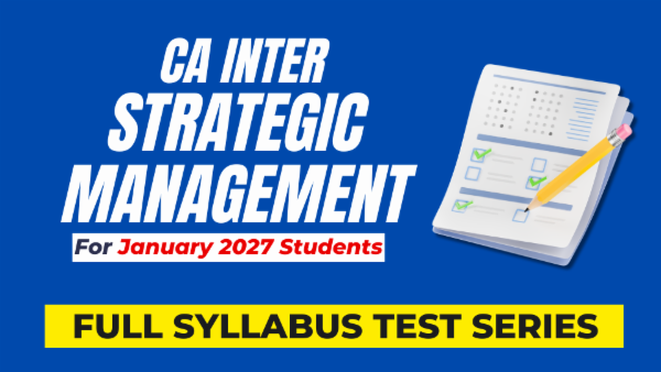 CA Inter SM Full Syllabus Test Series for Jan 2027 cover