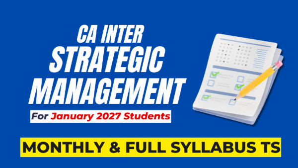 CA Inter SM Monthly & Full Syllabus Test Series for January 2027 cover