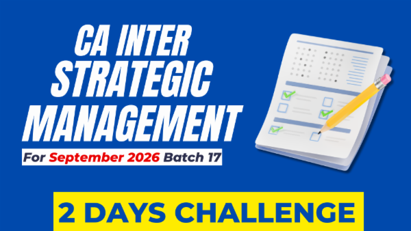 CA Inter SM 2 Days Challenge for September 2026 Batch 17 cover