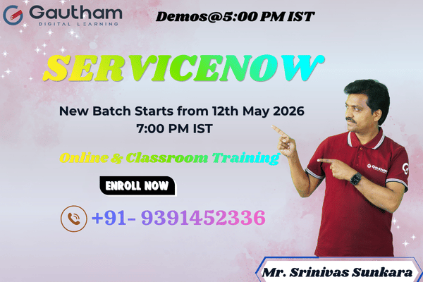 ServiceNow Live Classes : New Batch Starts from 12th May 2026 7:00 PM cover