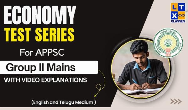 Economy Test Series (EM/TM) for APPSC Group 2 Mains with Video Explanations cover