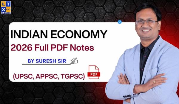 Indian Economy 2026 Full PDF Notes by Suresh Sir (UPSC, APPSC, TGPSC) cover