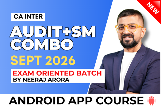 CA Inter Audit & SM Exam Oriented Batch Combo for September 2026- Android App Classes cover