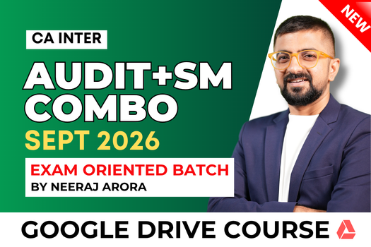 CA Inter Audit & SM Exam Oriented Batch Combo for September 2026 - Google Drive Classes cover