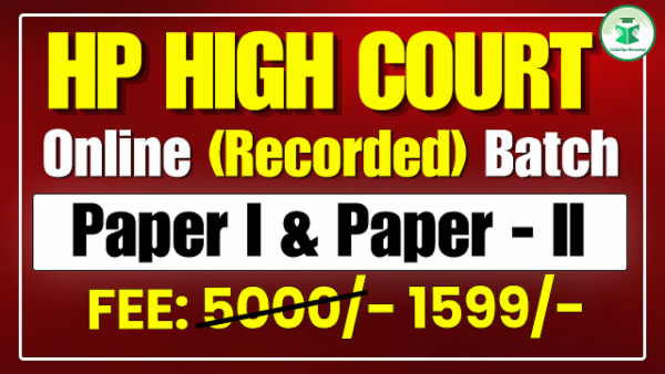 HP High Court Online Recorded Course (Paper- I & II) cover