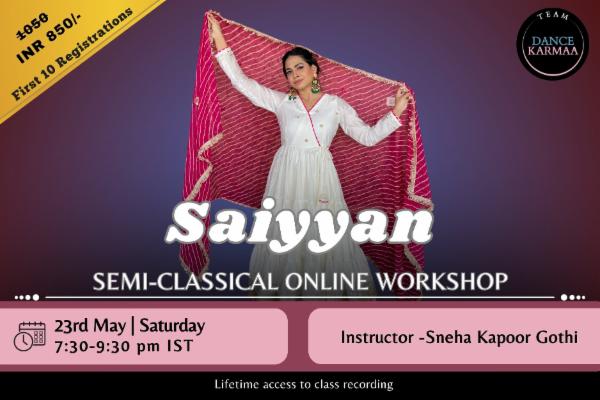 Semi Classical Online Workshop with Sneha - 23rd May 2026 cover