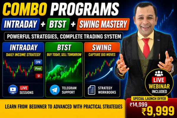 Combo Programs : Intraday + Scalping + BTST + Swing + Indicator + Webinar cover