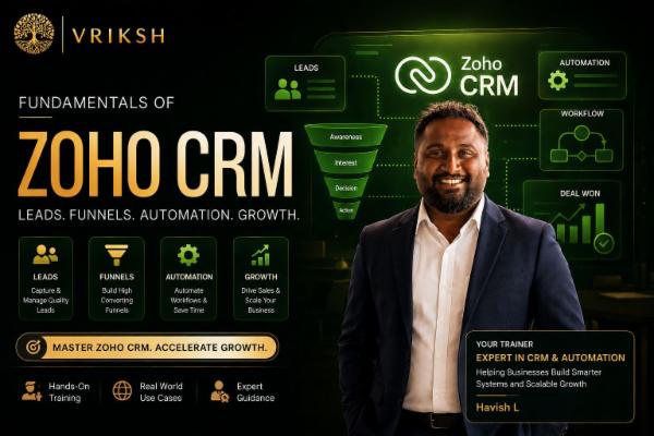 Zoho CRM Live Course | June 1st - 5th | 2026 | 10:30 AM - 12:30 PM | English cover