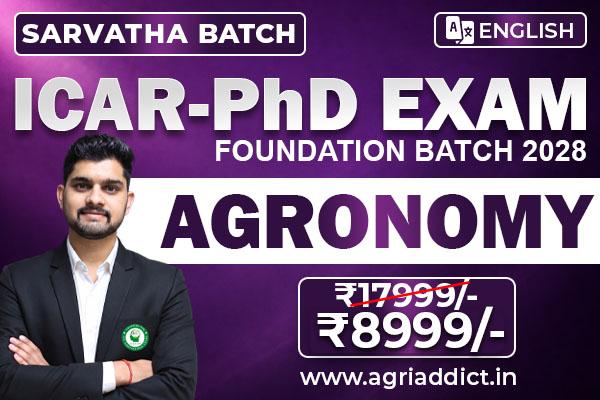 AGRONOMY PAID ONLINE MASTER COURSE FOR ICAR AICE PhD (JRF/SRF) 2028 cover