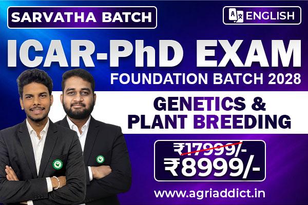 GENETICS AND PLANT BREEDING PAID ONLINE MASTER COURSE FOR ICAR AICE PhD (JRF/SRF) 2028 cover