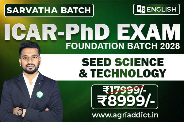 SEED SCIENCE AND TECHNOLOGY PAID ONLINE MASTER COURSE FOR ICAR AICE PhD (JRF/SRF) 2028 cover