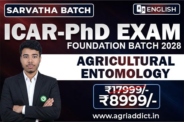 ENTOMOLOGY PAID ONLINE MASTER COURSE FOR ICAR AICE PhD (JRF/SRF) 2028 cover