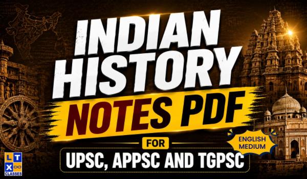 Indian History Notes PDF for UPSC, APPSC and TGPSC cover