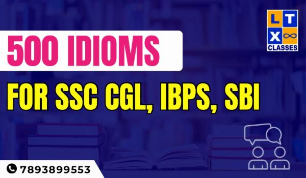 500 Idioms for SSC CGL, IBPS, SBI cover