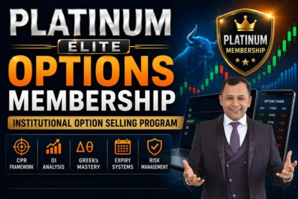 PLATINUM ELITE OPTIONS MEMBERSHIP – Institutional Option Selling Program | CPR • OI • Greeks • Expiry Systems cover