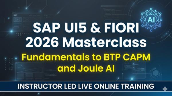 SAPUI5 & Fiori 2026 Masterclass - Fundamental to BTP CAPM & Joule AI cover