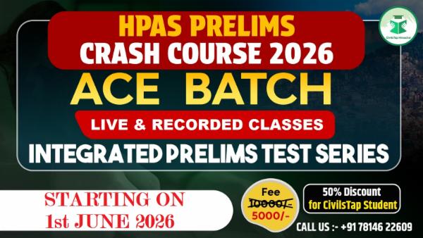 HPAS/NT/Allied Prelims 2026 Recorded/Live ACE Batch- 4 cover