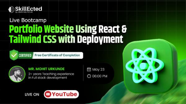 Portfolio Website Using React & Tailwind CSS with Deployment cover