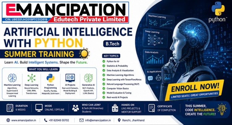 ARTIFICIAL INTELLIGENCE WITH PYTHON (B.tech) cover