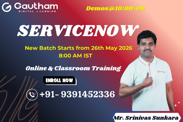 ServiceNow Live Classes : New Batch Starts from 26th May 2026 8:00 AM cover