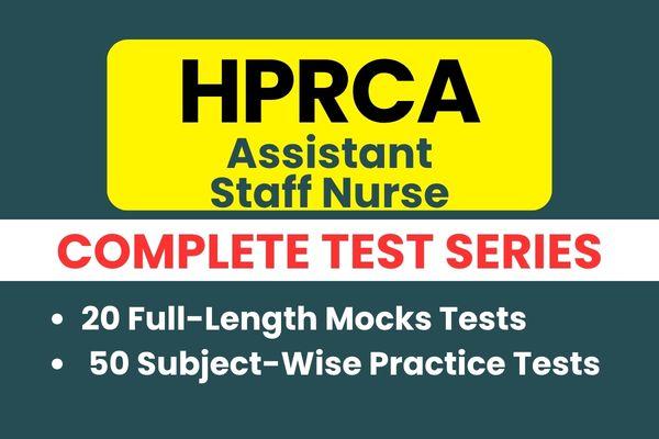  HPRCA Assistant Staff Nurse Test Series cover