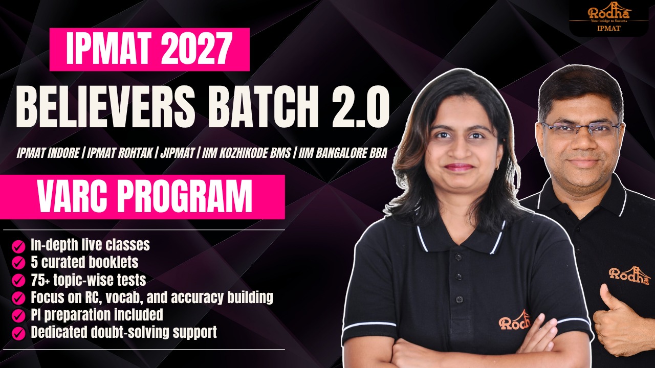 IPMAT 2027 | Believers Batch 2.0 | Verbal Ability and Reading Comprehension cover