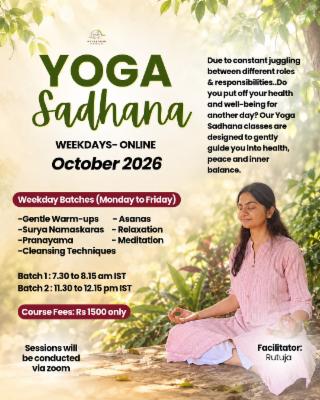 YOGA SADHANA- October 2026 ( ONLINE) cover