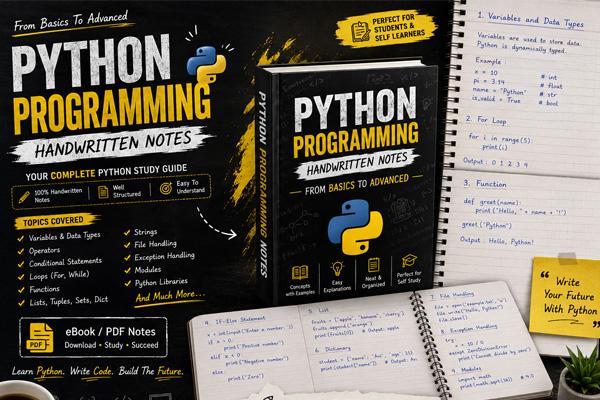 Python Handwritten Notes cover