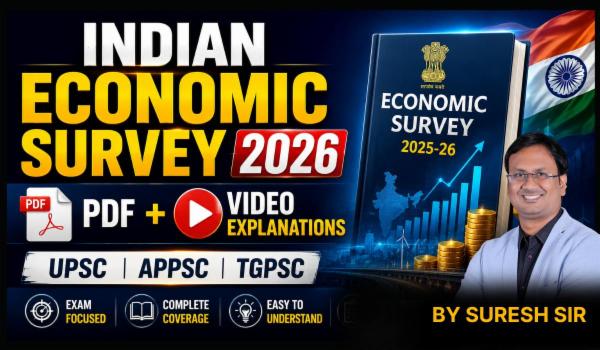 Indian Economic Survey 2026 PDF + Video Explanations cover