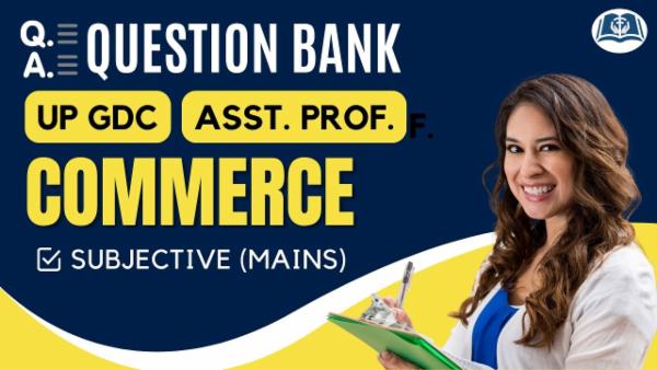 Subjective Question Bank | UP GDC Commerce cover