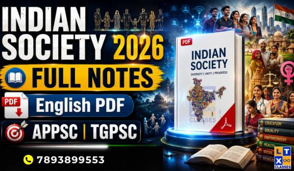 Indian Society 2026 Full Notes English PDF for APPSC and TGPSC cover
