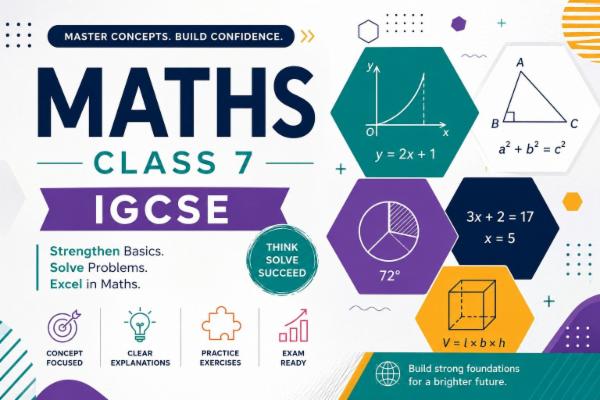 Maths Class 7 IGCSE cover