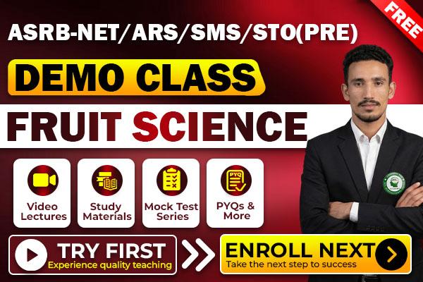 Fruit Science Demo Class & Free MockTest for ASRB-NET/SMS/STO cover