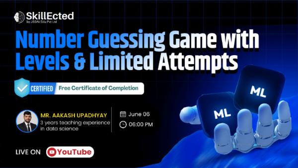 Number Guessing Game with Levels & Limited Attempts – ML Bootcamp cover