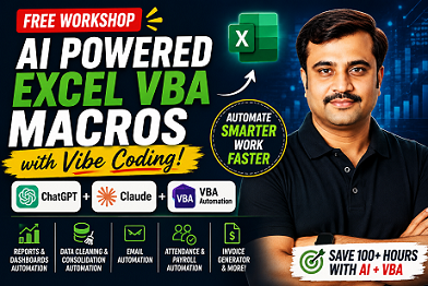 AI Powered Excel VBA Macros with Vibe Coding | FREE Workshop | ChatGPT + Claude + VBA Automation cover