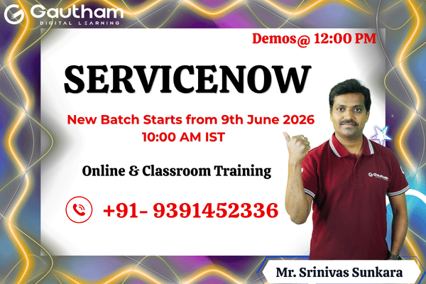 ServiceNow Live Classes : New Batch Starts from 9th June 2026 10:00 AM cover