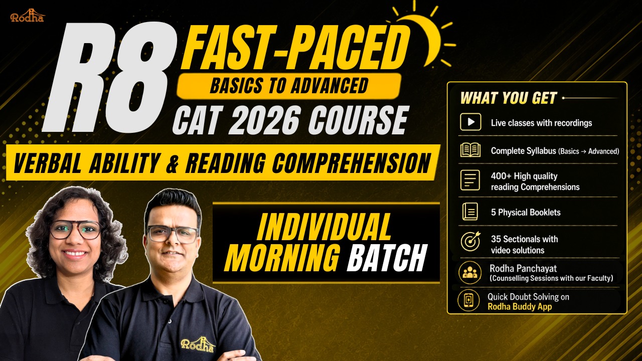 CAT 2026 | R8 Batch | Zero to Zenith VARC Fast Paced by KD Sir & Nikita Ma'am for CAT 2026 cover