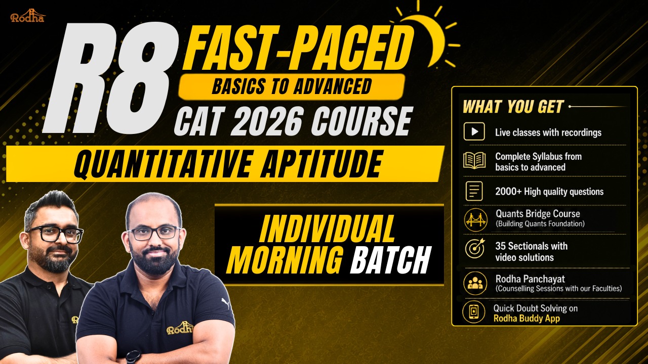 CAT 2026 | R8 Batch | Zero to Zenith Quants Fast Paced by Ravi Sir for CAT 2026 cover