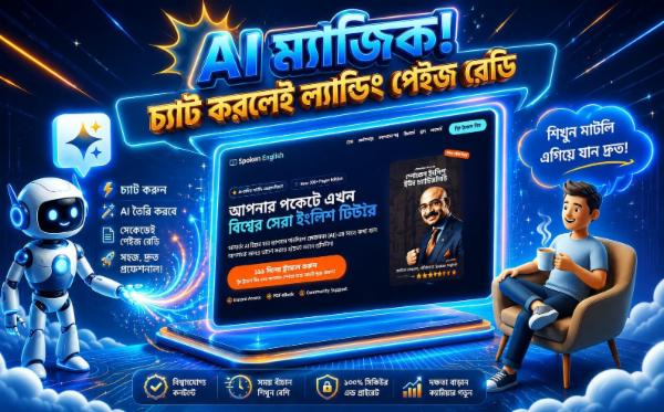 Learning Bangladesh - AI দিয়ে সেলস ড্রিভেন ল্যান্ডিং পেইজ তৈরি cover