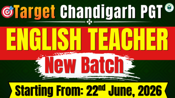 Chandigarh PGT Live Batch- 1: English Teacher cover