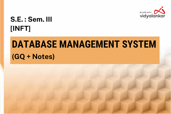 Database Management System & Applications (DBMS) GQ + Notes Dec. '26 cover
